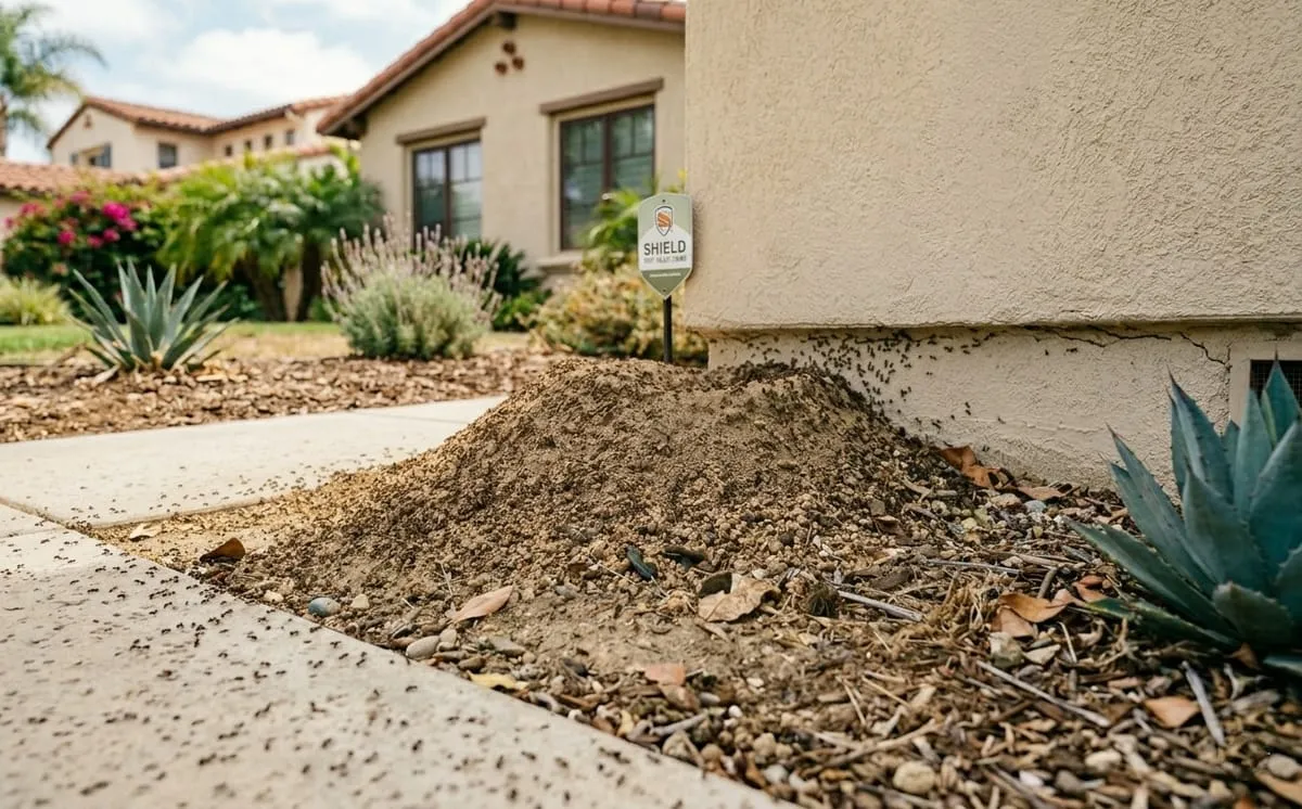 A trail of Argentine ants, the dominant ant species invading Southern California homes year-round.
