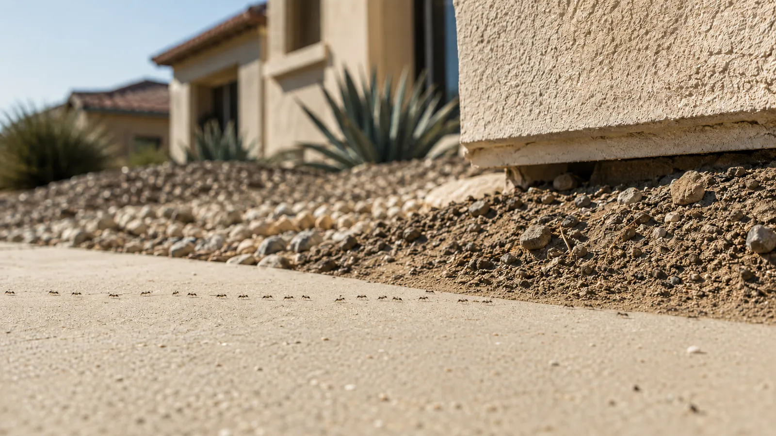 A trail of Argentine ants, the dominant ant species invading Southern California homes year-round.
